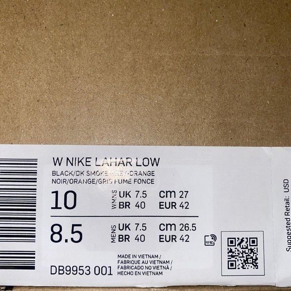 Nike Lahar Low Triple Black DB9953-001 Boots Mens Size 8.5 Womens Size 10 New - Picture 9 of 9